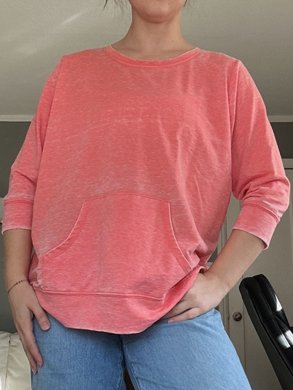 Style & Co. Coral Pink Lightweight Sweatshirt